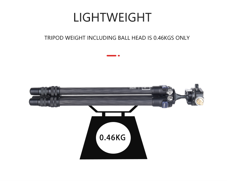 AOKA Lightweight Compact Travel Carbon Fiber Mini Tripod for iphone (2)4pt