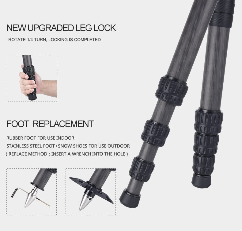 Professional heavy high load capacity big tripod for bird watching (4)nqp