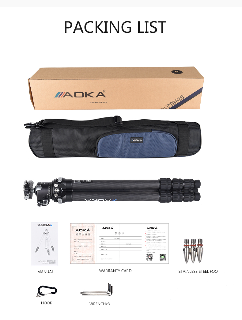 Professional New Design Travel Camera Carbon Fiber Compact Tripod (6)7yk