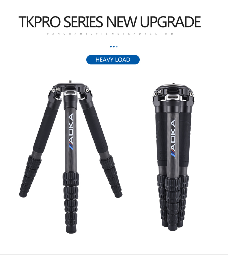 AOKA TKPRO425C Professional Heavy Load Carbon Fiber Camera Video Tripod1