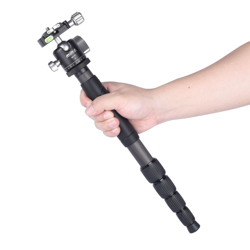 AOKA KE255C+BH25 Lightweight Professional Compact Travel Camera Carbon Fiber Tripod With Low Gravity Ball Head (2).jpg
