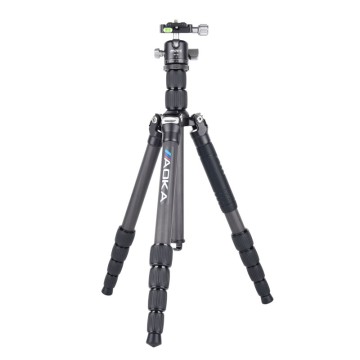AOKA KE255C+BH25 Lightweight Professional Compact Travel Camera Carbon Fiber Tripod With Low Gravity Ball Head