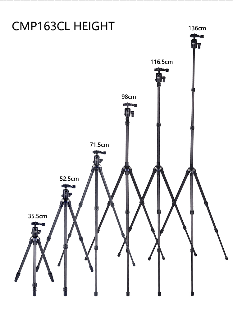 AOKA Lightweight Compact Travel Carbon Fiber Backpacking Tripod (5)ywr