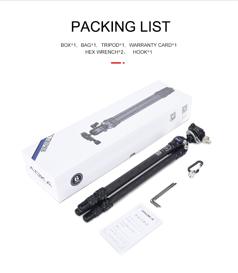 AOKA Lightweight Compact Travel Carbon Fiber Mini Tripod for iphone (5)sdg